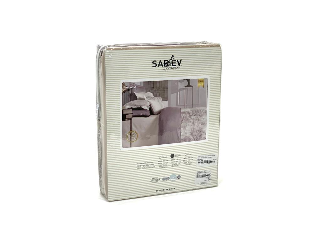Постельное белье "Sarev"(300 tc) сатин  евро TRIPOLI v1/mor