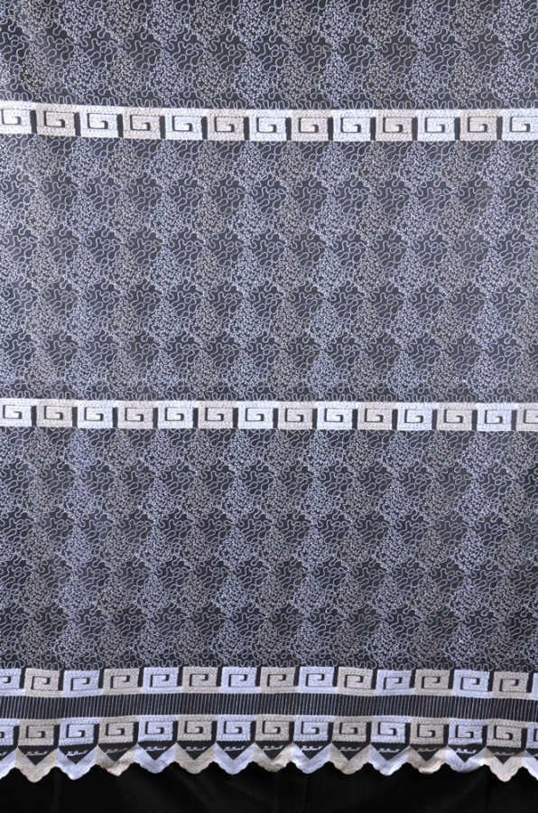 Тюль-сетка с вышивкой K12127-10 (АКЦИЯ)