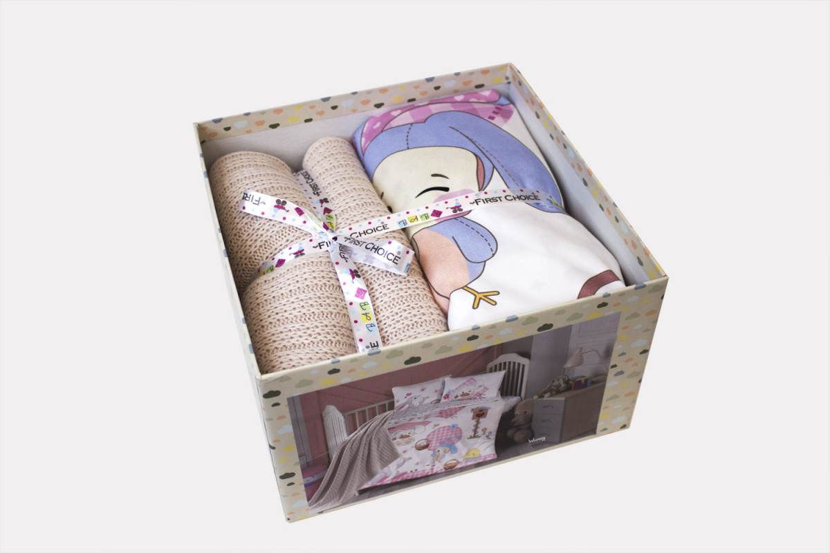 Комплект Карвен (детское постельное белье с пледом)  3D Digital сатин D 040 Wenny