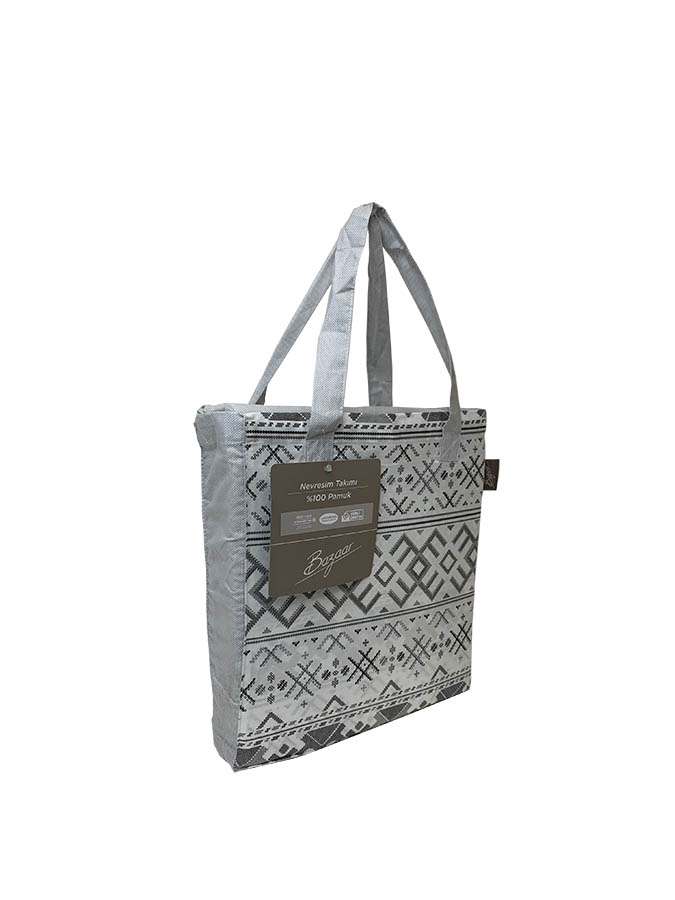 Постельное белье "Sarev Bazaar" ранфорс в сумке евро N307 NEVLA v2 Gri