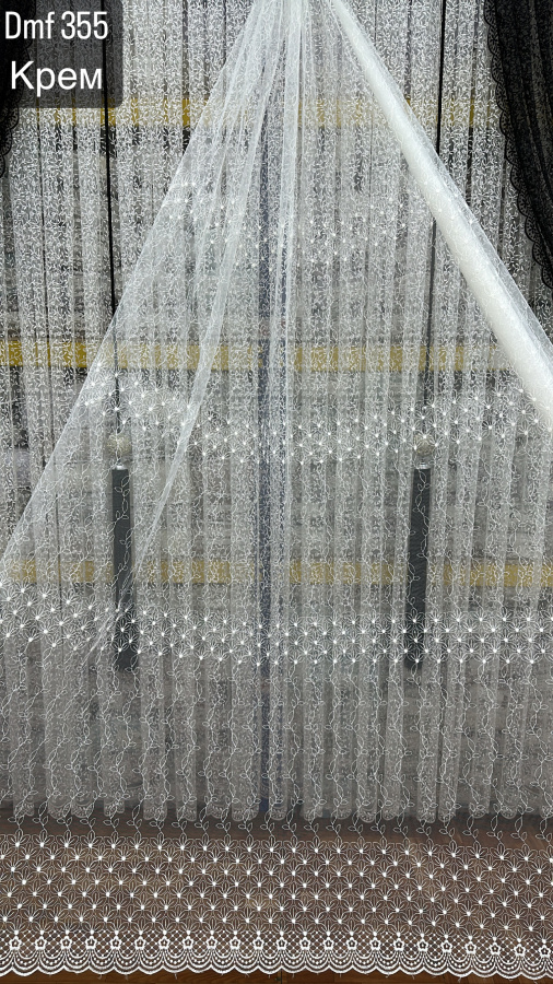 Тюль сетка с вышивкой  DmF355