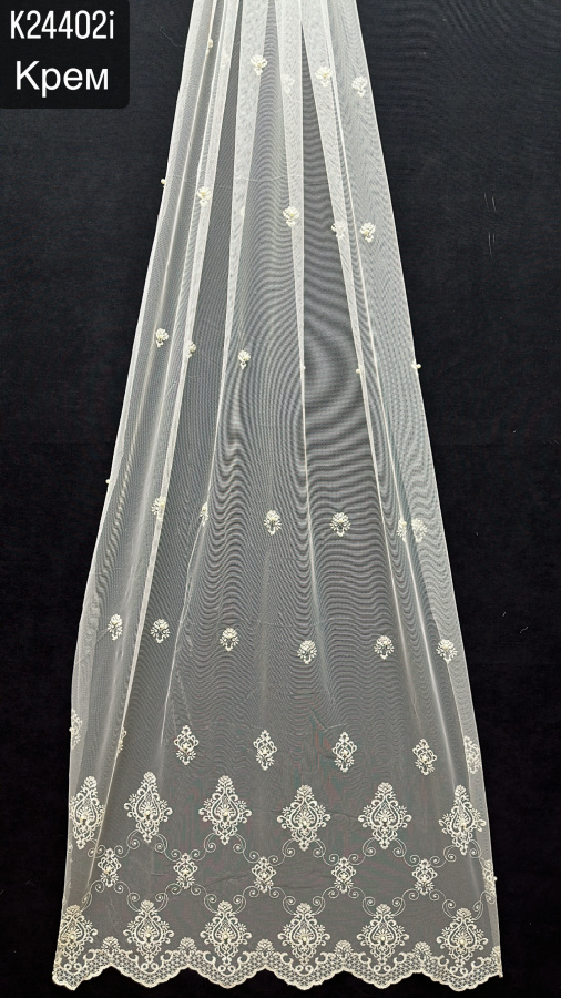 Тюль-сетка с вышивкой  ГРЕК K24402i