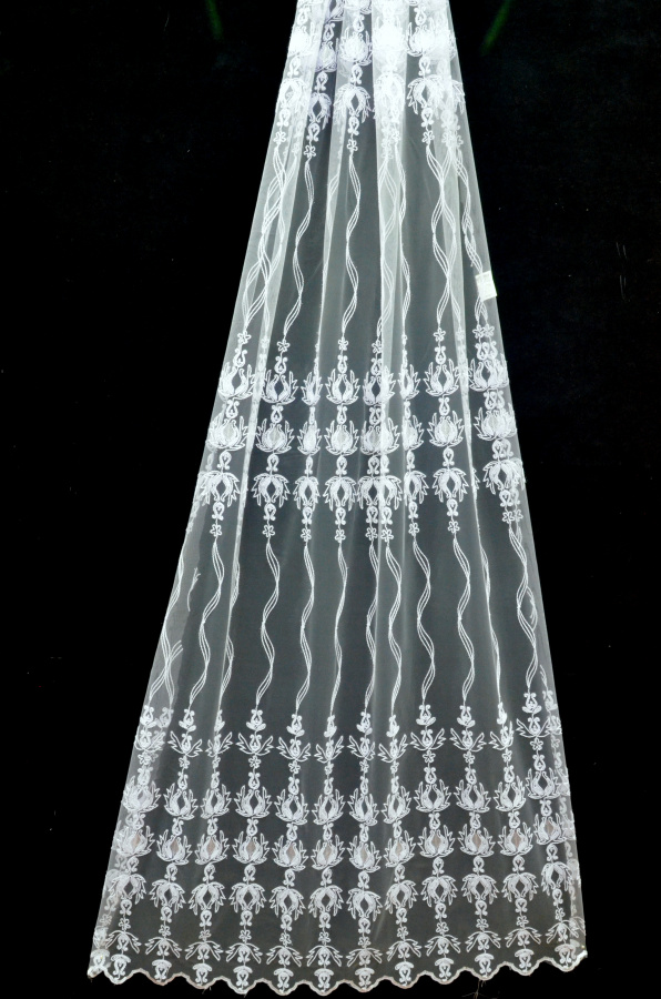 Тюль-сетка с вышивкой DMF3003( АКЦИЯ)