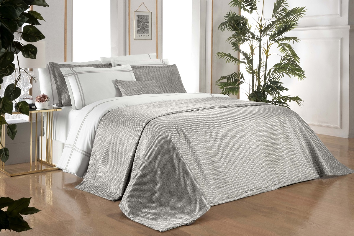 Комплект SAREV "VENTUS" (покрывало +постельное белье) евро Y 881 v4 Gri/серый
