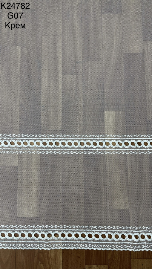 Тюль-сетка с вышивкой Грек K24782