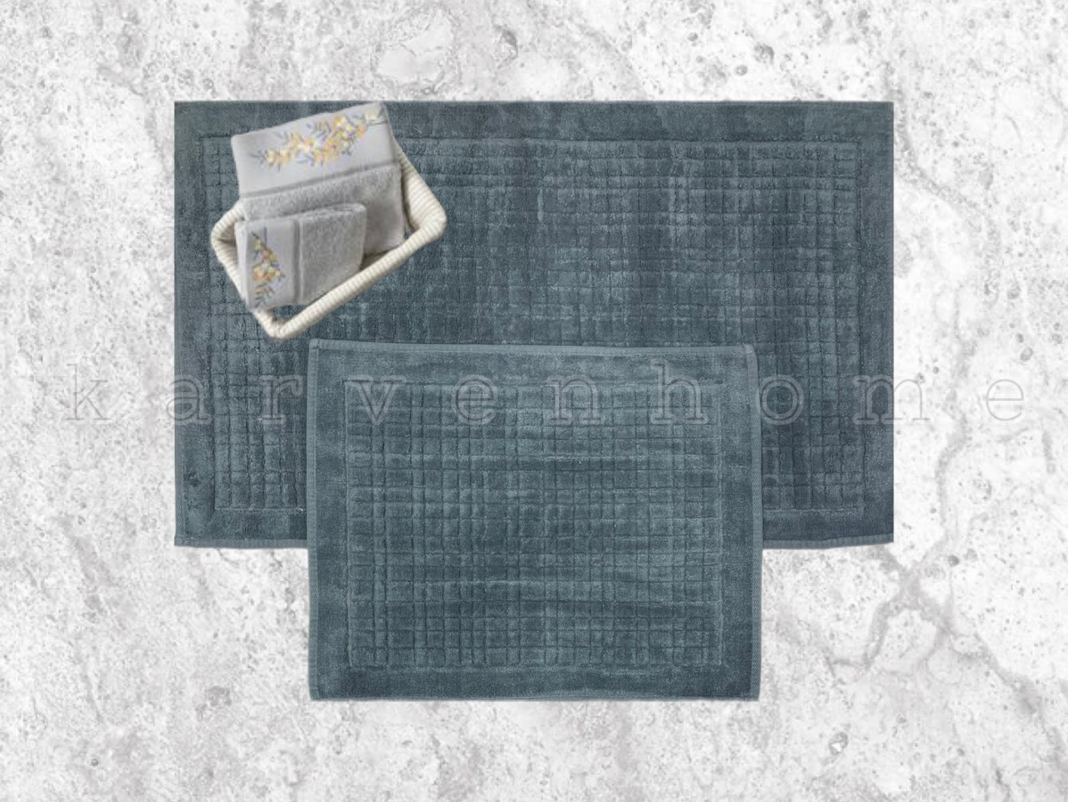 Набор ковриков для ванной Карвен EKOSE KV 424 koyu gri/т.серый