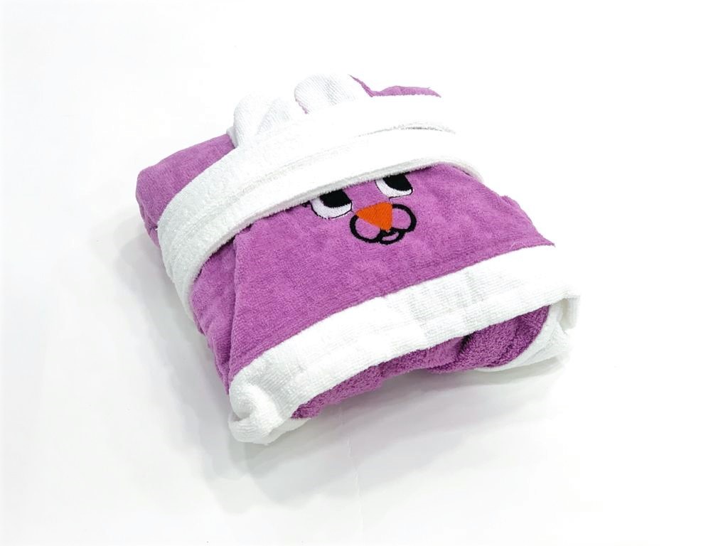 Детский халат "KARVEN" махра D 029 фиолетовый