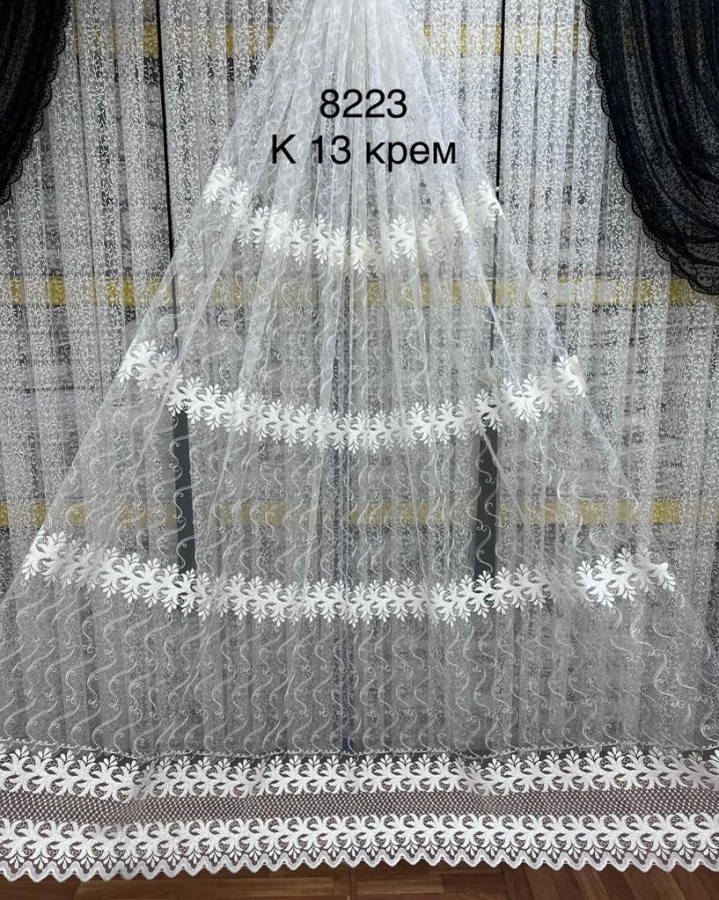 Тюль-сетка с вышивкой K8223 (Акция)