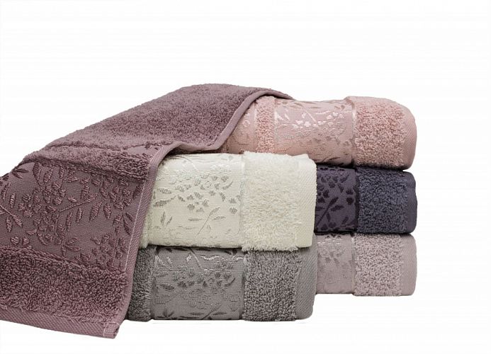 Полотенце Карвен Vip Cotton "BUKET" 70*140 6шт.махра H 3283