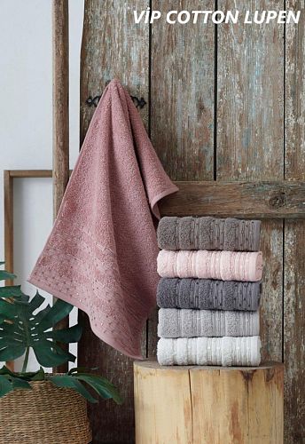 Полотенце Карвен Vip Cotton "Lupen" 50*90 6шт.махра Н 3199