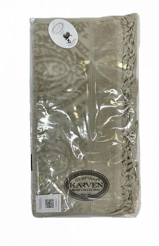 Полотенце Kарвен Vip Cotton 50*90 1шт махра H5167 LALEZAR Beige