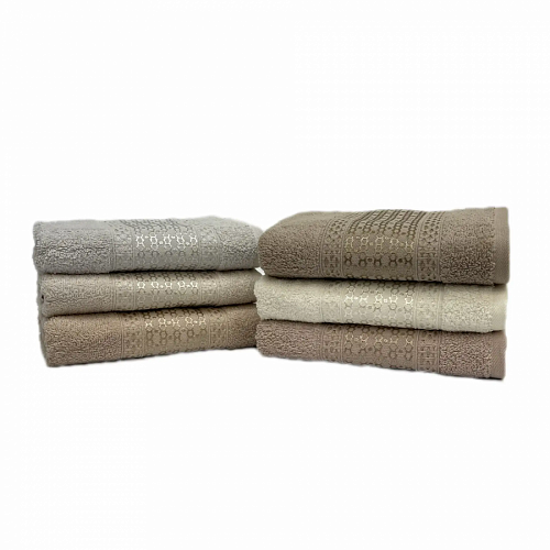 Полотенце Карвен Vip Cotton "VITALI" 50*90 6шт.махра H 3282