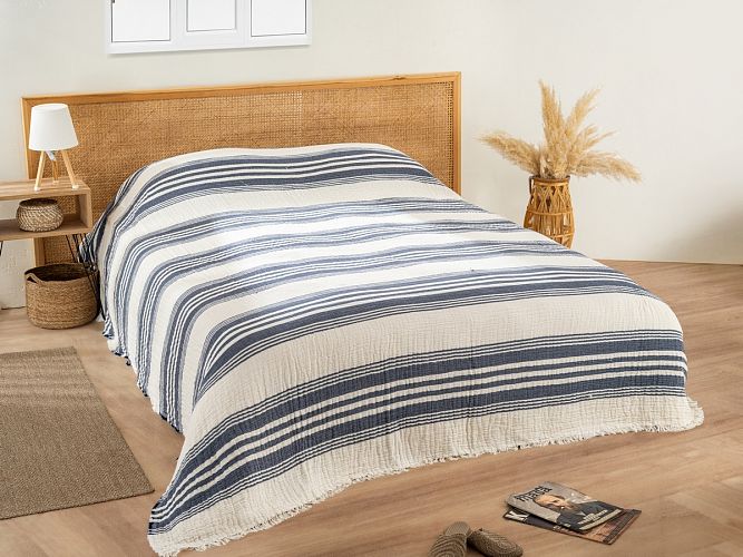 Плед Karven пике муслиновый евро 220*240 PL033 TRUVA v4/Lacivert
