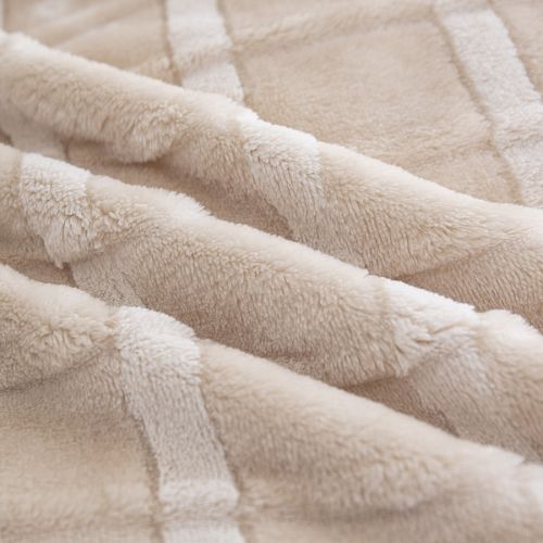 Плед Karven фланель 1,5 спальн. PL 015 CUTTING v5/Beige