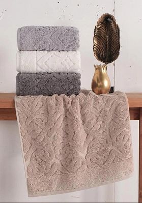 Полотенце Kарвен Vip Cotton 70*140 1шт махра H5168 ROMA Coffee