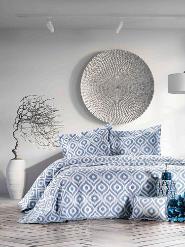 Покрывало  ZEBRA  "ALL DAYS IKAT" 1.5 сп (180*250)  Y870 indigo/индиго