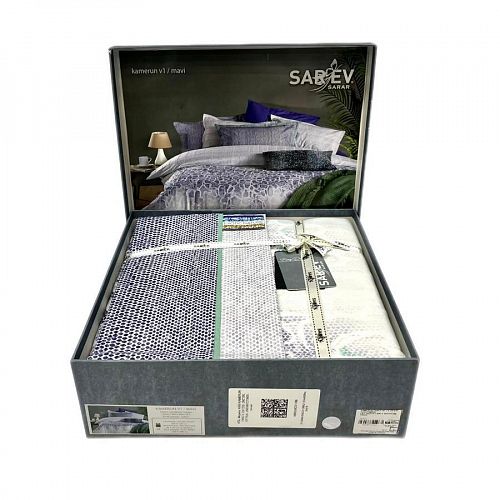 Постельное белье "Sarev" fancy евро N389 KAMERUN v1/Mavi