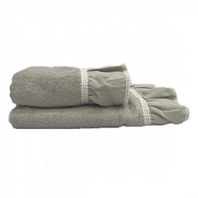 Полотенце Kарвен Vip Cotton 50*90 1шт махра H5169 ISABELLA Grey