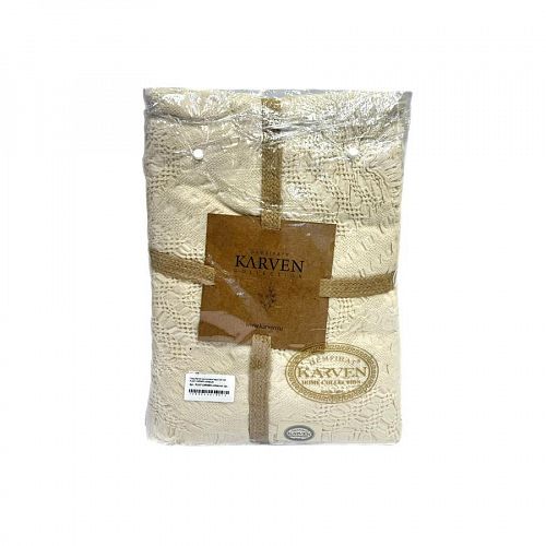Плед Karven хлопок евро 220*240  PL027 CARMEN v2/Naturel
