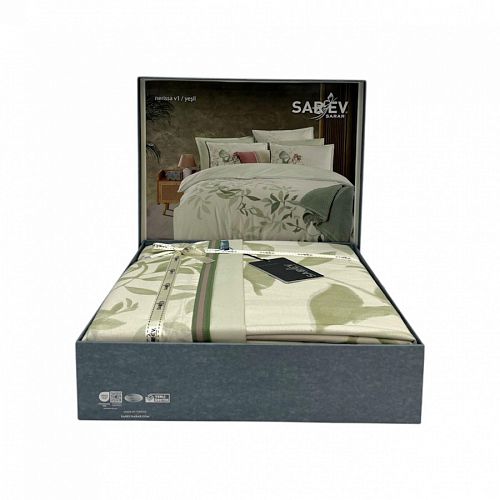 Постельное белье "Sarev" fancy евро N389 NERISSA v1/Yesil