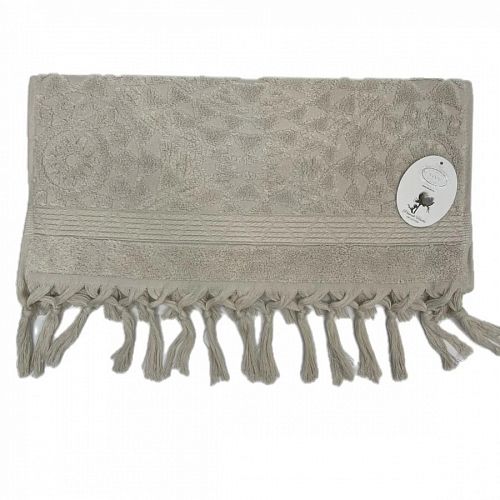Полотенце Kарвен Vip Cotton 50*90 1шт махра H5167 DONENCE Beige