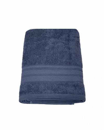 Полотенце Kарвен "PETEK BORDUR DUZ "Lux Cotton 50*90 1шт махра  H 5159 lacivert