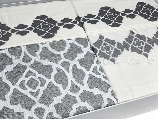 Комплект ZEBRA "FELIX"(покрывало+постельное белье) 7 предметов Y 896 gri/серый (Акция)