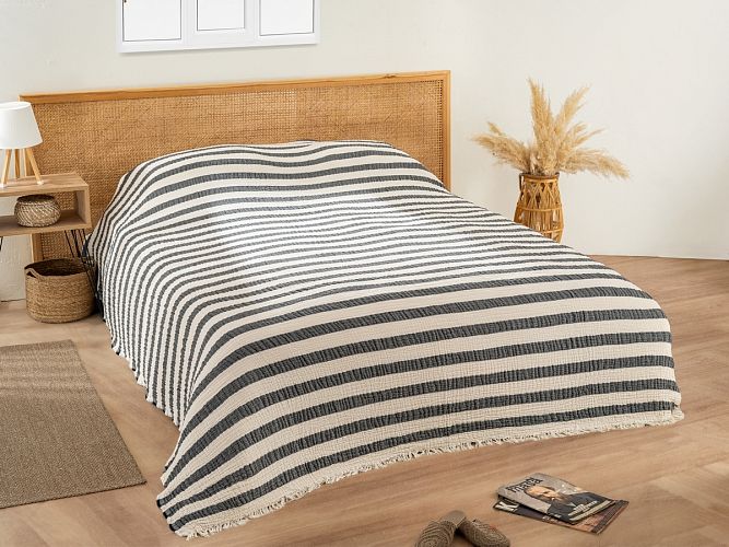 Плед Karven пике муслиновый евро 220*240 PL033 LENA v5/Antrasit