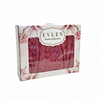 Плед EVLEN Super Soft "СЕРДЦЕ" 180*240 в коробке п/э Р 945 бордовый (Акция)