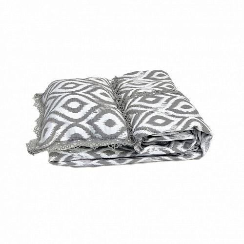Покрывало  ZEBRA  "ALL DAYS IKAT" 1.5 сп (180*250)  Y870 fume/серый