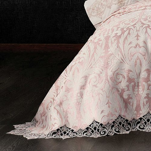 Комплект ZEBRA "ASTOR DAMASK" (Покрывало+постельное белье) евро 9 предметов Y 856 пудра 
