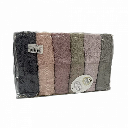 Полотенце Карвен Vip Cotton "ELFIN" 70*140 6шт.махра H 3283