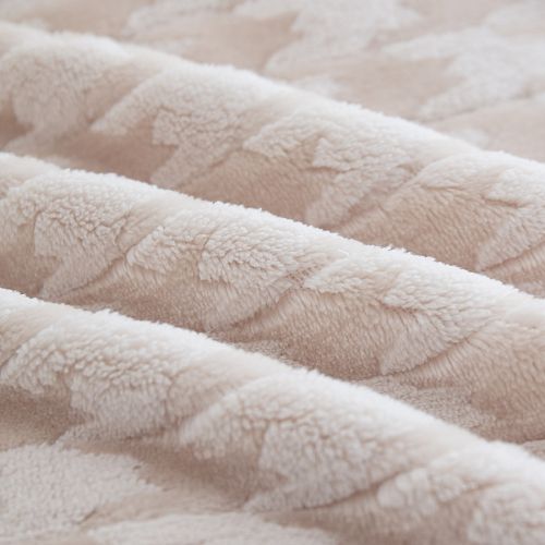 Плед Karven фланель 1,5 спальн. PL 013 JACQAURD v5/Beige