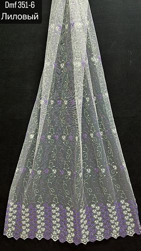 Тюль-сетка  с вышивкой DMF351-6.
