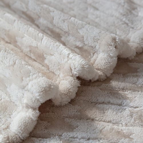 Плед Karven фланель 1,5 спальн. PL 013 JACQAURD v5/Beige