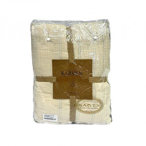 Плед Karven хлопок евро 220*240 PL029 IZGI v2/Natural