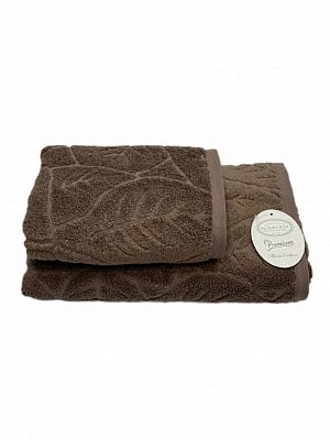 Полотенце Карвен "LISA" 70*140 1шт. микрокоттон H6020 Dark Brown