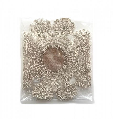 Салфетка Карвен 50*30 велюр с кружевом М836/1445 G03 крем