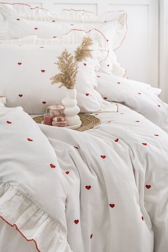 Постельное белье Zebra casa сатин евро N414 RUBY NAKISLI