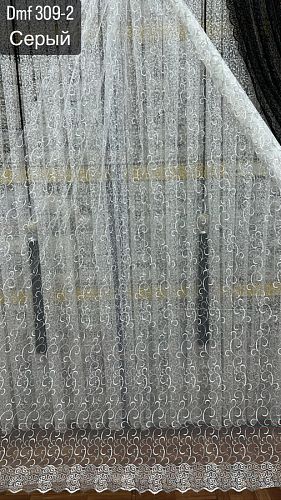 Тюль-сетка с вышивкой DMF309-2
