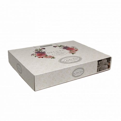 Постельное белье "Карвен" DELUXE ранфорс евро Sweetness grey (Акция)
