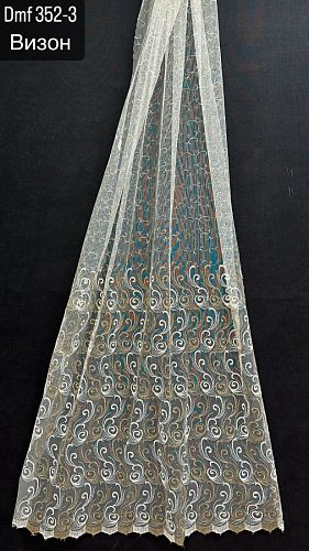 Тюль-сетка  с вышивкой DMF352-2.