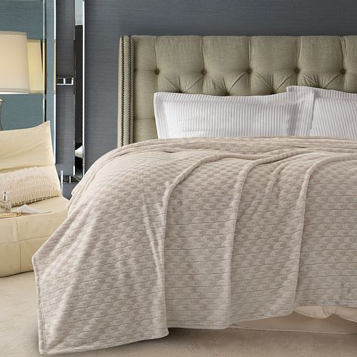 Плед Karven фланель 1,5 спальн. PL 013 JACQAURD v5/Beige