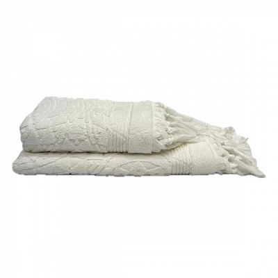 Полотенце Kарвен Vip Cotton 70*140 1шт махра H5168 DONENCE Cream