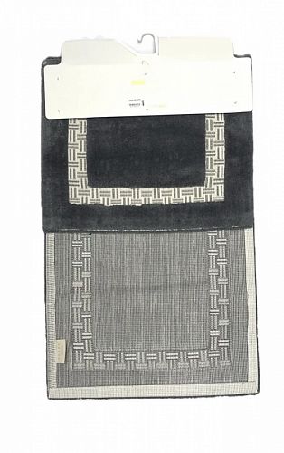 Набор ковриков для ванной Zebra 60*100/50*60 KV439 DARKES KOYU GRI