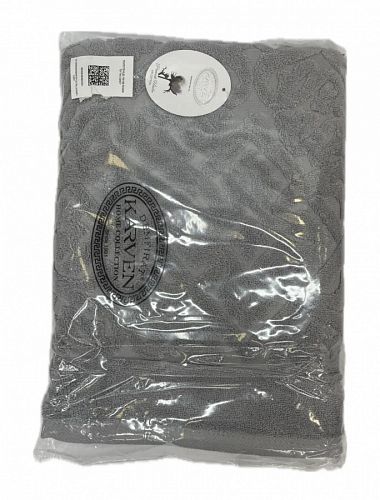 Полотенце Kарвен Vip Cotton 70*140 1шт махра H5168 ROMA Grey
