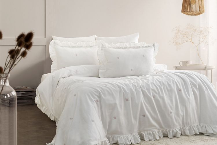 Постельное белье Zebra casa сатин евро N414 LOTTIE NAKISLI