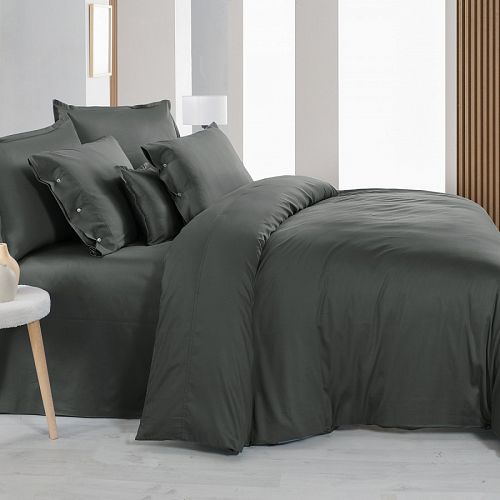 Постельное белье "Sarev" премиум сатин 300 tc евро N380 MONOCHROME v9/Dark Gray