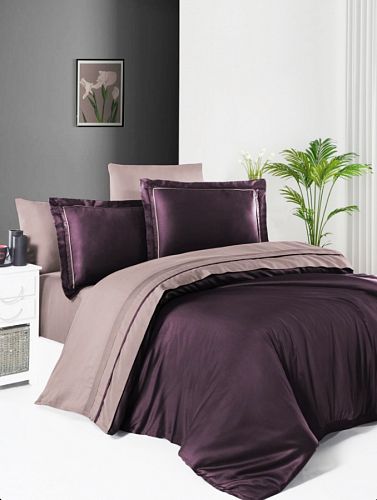 Постельное белье (Сатин де люкс) семейное Serenity purle/Iilac