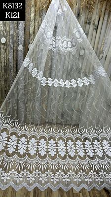 Тюль-сетка с вышивкой K8132 (АКЦИЯ)
